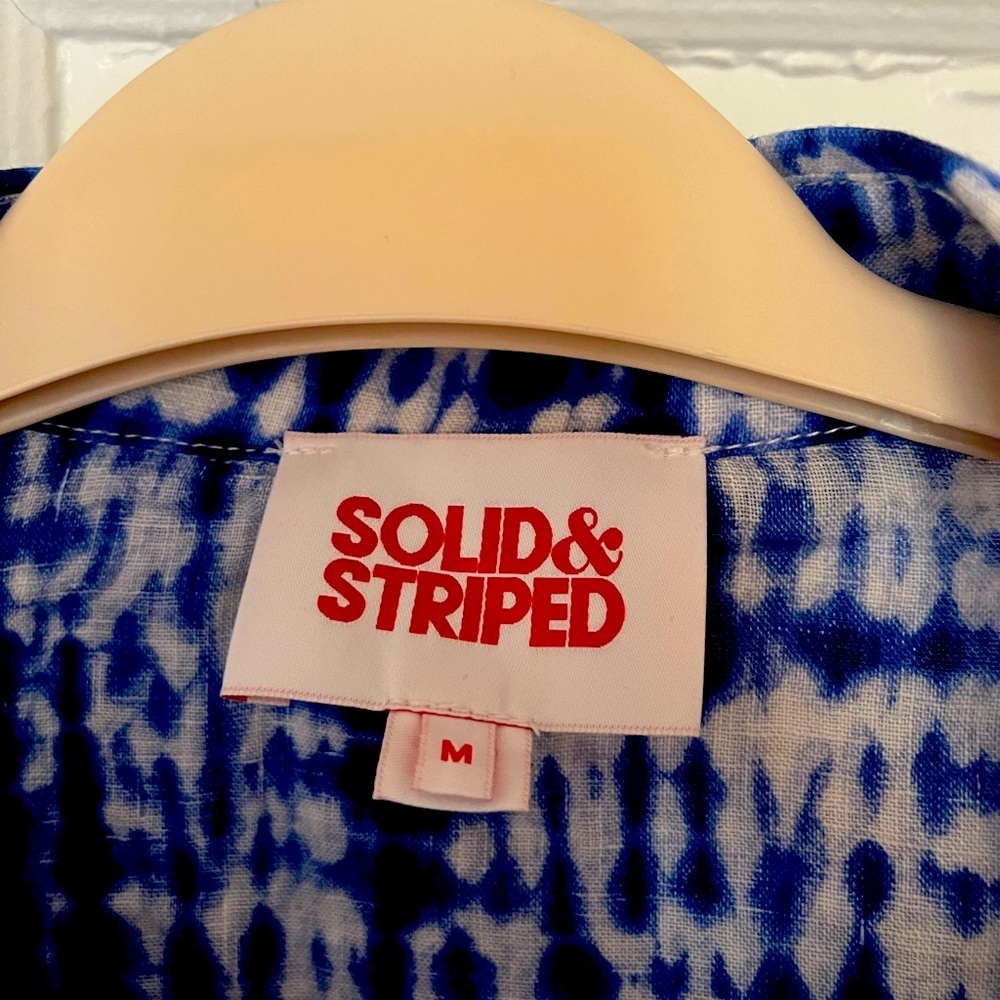 Solid & Striped Linen Matching Shorts And Shirt S… - image 2